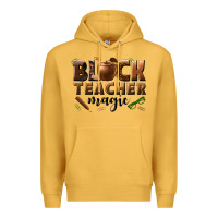 Mustard black teacher magic melanin male teacher Premium Hoodie - texasbilliewilder