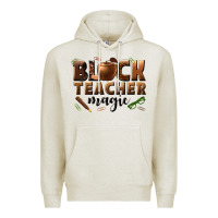Oatmeal Heather black teacher magic melanin male teacher Premium Hoodie - texasbilliewilder