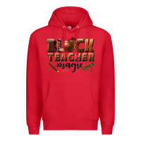 Red black teacher magic melanin male teacher Premium Hoodie - texasbilliewilder