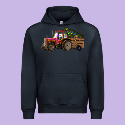 Urban Hoodie Christmas Farm Tractor