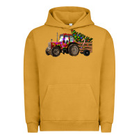 Pigment Peanut Butter Christmas Farm Tractor Urban Hoodie - RanaPortraitStore