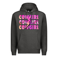 Charcoal Heather cowgirl cowgirl lightning bolt Premium Hoodie - Zillion Design Studio