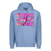 Colony Blue cowgirl cowgirl lightning bolt Premium Hoodie - Zillion Design Studio