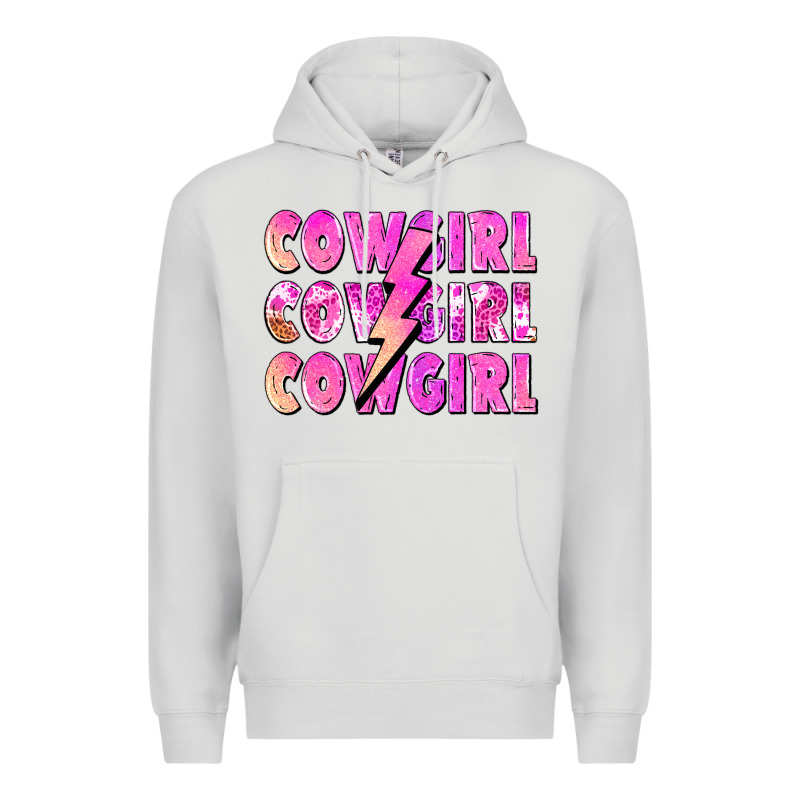 Cowgirl Cowgirl Lightning Bolt Premium Hoodie by Zillion Design Studio | Teevron