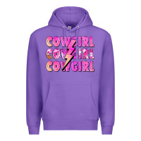 Purple cowgirl cowgirl lightning bolt Premium Hoodie - Zillion Design Studio