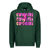 Sports Green cowgirl cowgirl lightning bolt Premium Hoodie - Zillion Design Studio