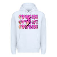 White cowgirl cowgirl lightning bolt Premium Hoodie - Zillion Design Studio