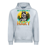 Heather Grey life is better with a husky Urban Hoodie - texasbilliewilder