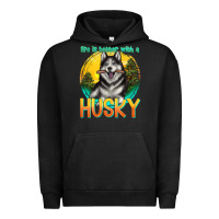 Pigment Black life is better with a husky Urban Hoodie - texasbilliewilder