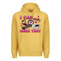 Antique Gold i can totally make that Premium Hoodie - texasbilliewilder