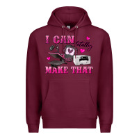 Burgundy i can totally make that Premium Hoodie - texasbilliewilder