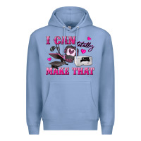Colony Blue i can totally make that Premium Hoodie - texasbilliewilder