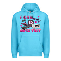 Ocean Blue i can totally make that Premium Hoodie - texasbilliewilder