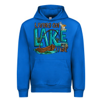 Cobalt living on lake time Urban Hoodie - texasbilliewilder