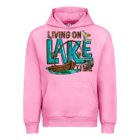 Fuchsia Pink living on lake time Urban Hoodie - texasbilliewilder