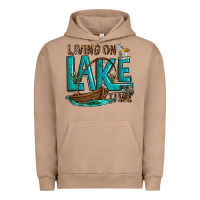 Pigment Burro living on lake time Urban Hoodie - texasbilliewilder
