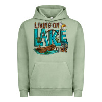 Pigment Oil Green living on lake time Urban Hoodie - texasbilliewilder