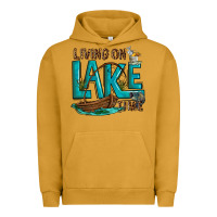 Pigment Peanut Butter living on lake time Urban Hoodie - texasbilliewilder