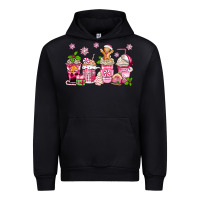 Black pink christmas coffee cups Urban Hoodie - Zillion Design Studio