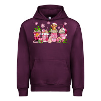 Mauve Wine pink christmas coffee cups Urban Hoodie - Zillion Design Studio