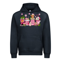 Navy pink christmas coffee cups Urban Hoodie - Zillion Design Studio