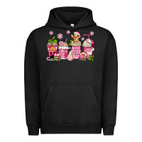 Pigment Black pink christmas coffee cups Urban Hoodie - Zillion Design Studio