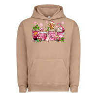 Pigment Burro pink christmas coffee cups Urban Hoodie - Zillion Design Studio