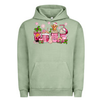 Pigment Oil Green pink christmas coffee cups Urban Hoodie - Zillion Design Studio