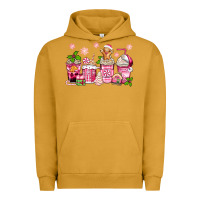 Pigment Peanut Butter pink christmas coffee cups Urban Hoodie - Zillion Design Studio