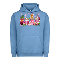 Pigment Pebble Blue pink christmas coffee cups Urban Hoodie - Zillion Design Studio