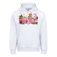 White pink christmas coffee cups Urban Hoodie - Zillion Design Studio