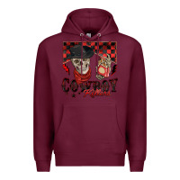 Burgundy cowboy killer Premium Hoodie - Zillion Design Studio