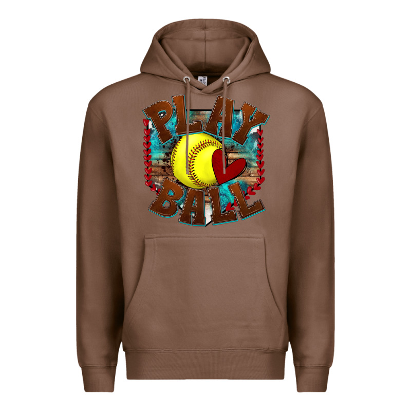 Play Ball Softball Premium Hoodie by texasbilliewilder | Teevron