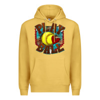 Antique Gold play ball softball Premium Hoodie - texasbilliewilder