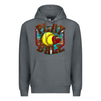 Rock play ball softball Premium Hoodie - texasbilliewilder