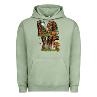 Pigment Oil Green love camping Urban Hoodie - texasbilliewilder