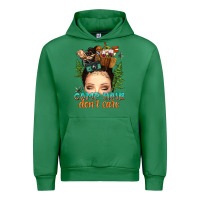 Emerald messy bun camp hair dont care Urban Hoodie - texasbilliewilder