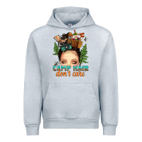 Heather Grey messy bun camp hair dont care Urban Hoodie - texasbilliewilder