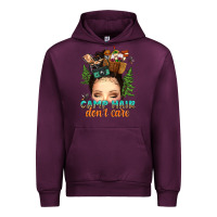 Mauve Wine messy bun camp hair dont care Urban Hoodie - texasbilliewilder