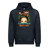 Navy messy bun camp hair dont care Urban Hoodie - texasbilliewilder