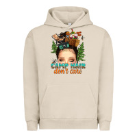 Pigment French Oak messy bun camp hair dont care Urban Hoodie - texasbilliewilder