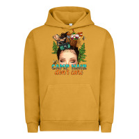Messy Bun Camp Hair Dont Care Urban Hoodie | Teevron