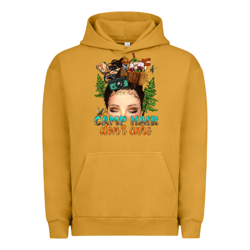 Messy Bun Camp Hair Dont Care Urban Hoodie by texasbilliewilder | Teevron