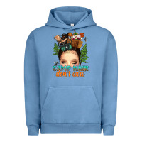 Pigment Pebble Blue messy bun camp hair dont care Urban Hoodie - texasbilliewilder