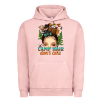 Pigment Salmon messy bun camp hair dont care Urban Hoodie - texasbilliewilder