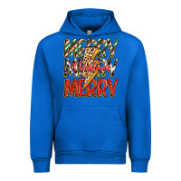 Cobalt merry christmas lightning bolt Urban Hoodie - Zillion Design Studio