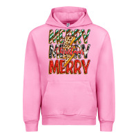 Fuchsia Pink merry christmas lightning bolt Urban Hoodie - Zillion Design Studio