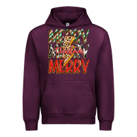 Mauve Wine merry christmas lightning bolt Urban Hoodie - Zillion Design Studio