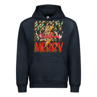 Navy merry christmas lightning bolt Urban Hoodie - Zillion Design Studio