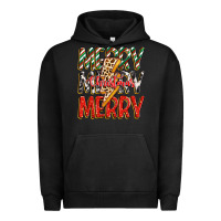 Pigment Black merry christmas lightning bolt Urban Hoodie - Zillion Design Studio